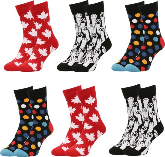 Sokken voor Dames & Heren – Set van 6 paar –  Katoen – Maat 38-43