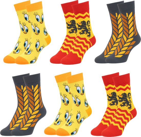 Sokken voor Dames & Heren – Set van 6 paar –  Katoen – Maat 38-43