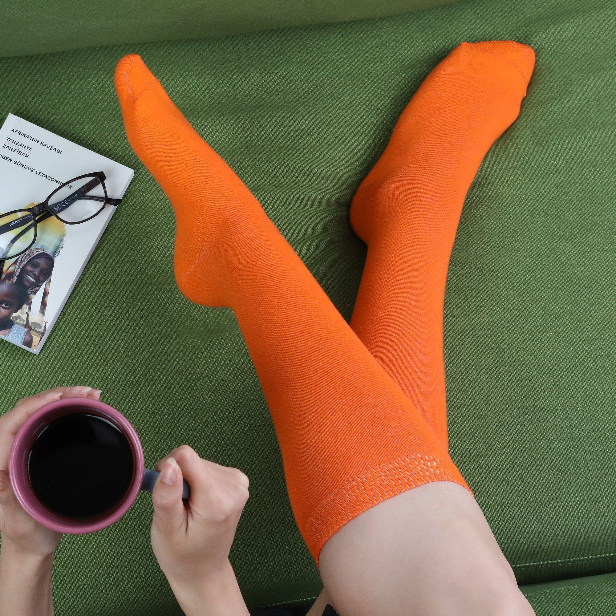 Dames Effen Kniekousen