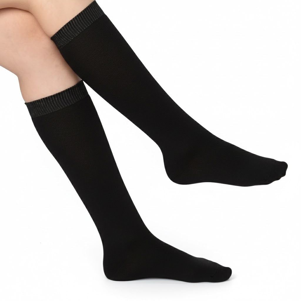 Dames Effen Kniekousen